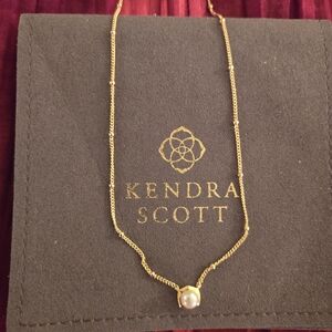 Kendra Scott Gold Necklace with Pearl Detail